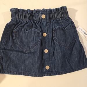Old‎ Navy Denim Heart Skirt 2T NWT